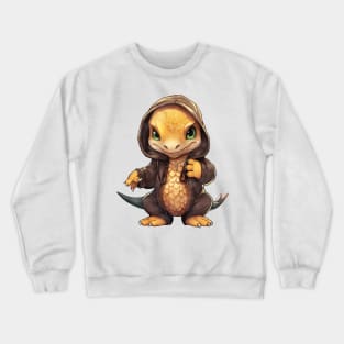 Komodo Dragon Wearing Hoodie Crewneck Sweatshirt